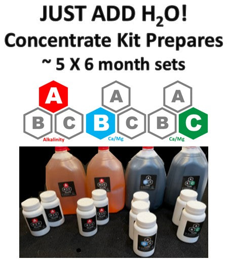 JUST ADD WATER! Concentrate Kit (prepares 4 gallons : 2gal. A, 1gal. B, 1gal. C)